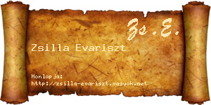 Zsilla Evariszt névjegykártya